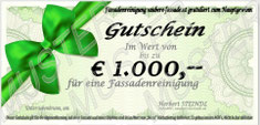 Fassadenreinigung Gutschein